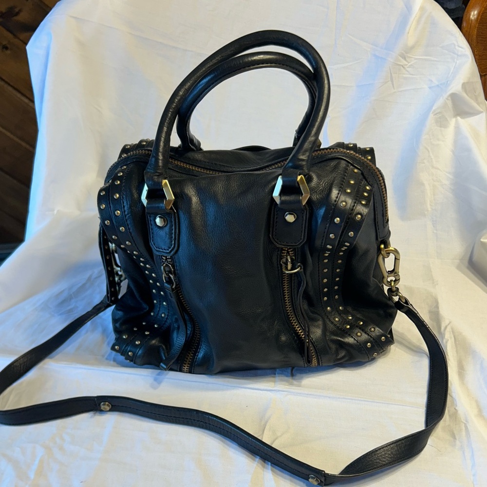 OrYANY Black Studded Leather Handbag